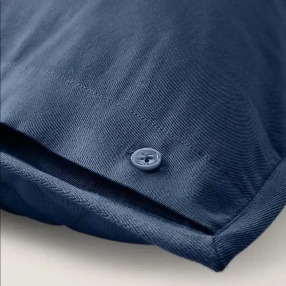 Ralph Lauren Home Journey's End Quilted Tait One Euro Sham Navy Blue 26 x 26 IN